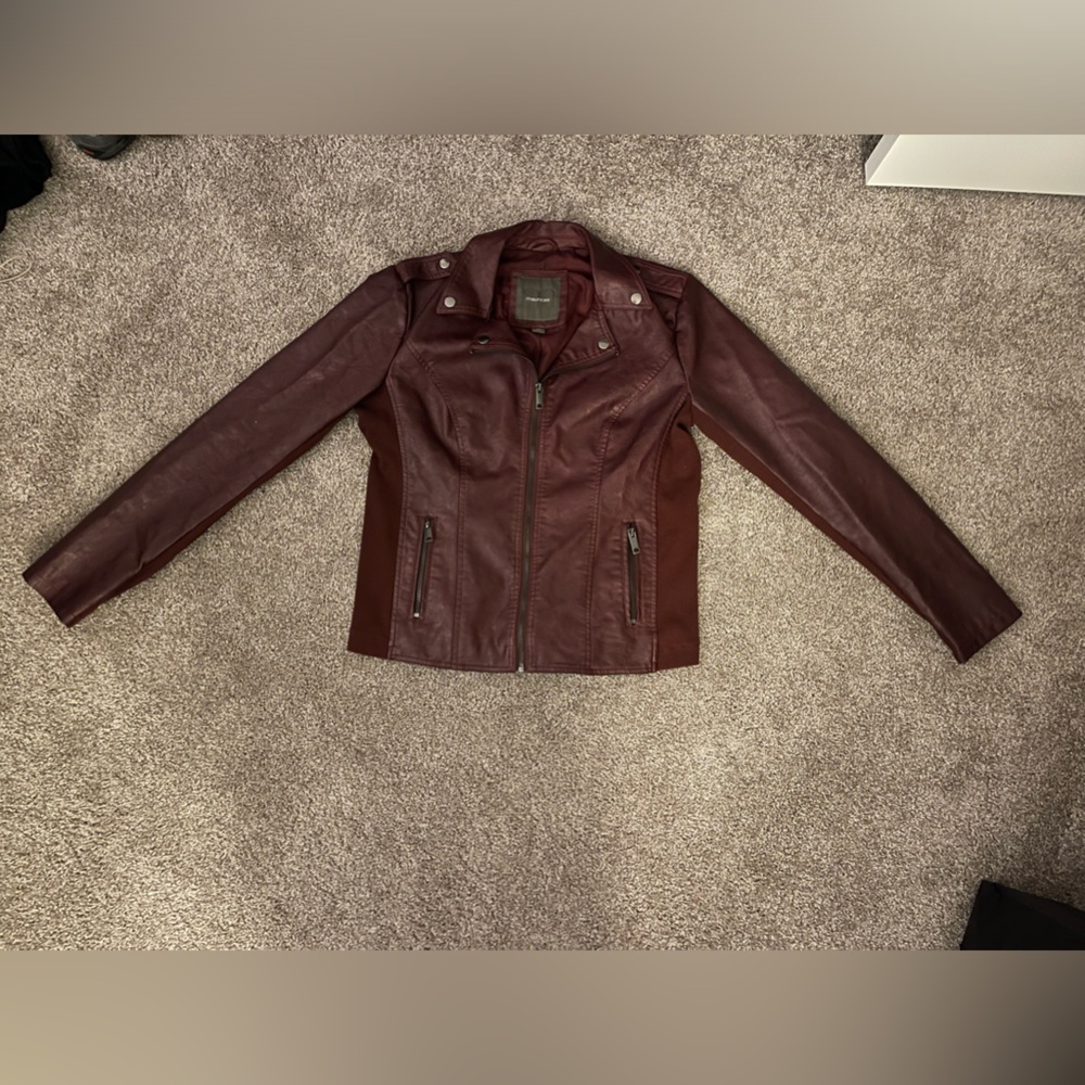 Maroon Leather Jacket